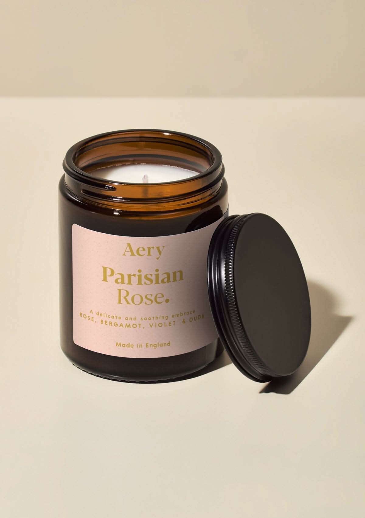 Parisian Rose Scented Jar Candle - Rose Bergamot and Violet